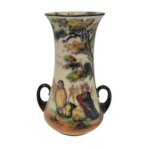 Royal Doulton Vintage Vase Old English Sack Race D3470 Antique